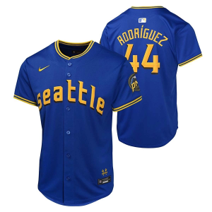 Kids' Seattle Mariners Julio Rodriguez #44 Nike City Connect Jersey Medium Blue