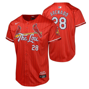 Kids' St. Louis Cardinals Nolan Arenado #28 Nike City Connect The Lou Jersey XLarge Red