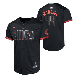 Kids' Cincinnati Reds Elly De La Cruz #44 Nike City Connect Jersey Medium Black