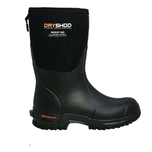 Men's Dryshod Mudcat Mid Rubber Boots Outdoor 8 Black
