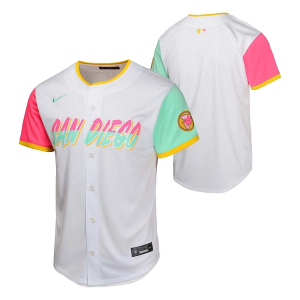 Kids' San Diego Padres Nike City Connect Jersey Medium White