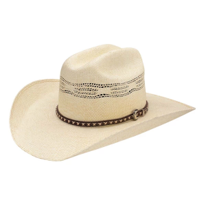 Men's Stetson Elmhurst Straw Work Cowboy Hat 7 1/2 Natural