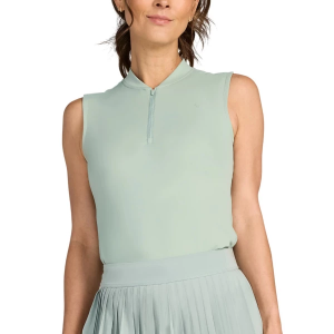 Women's Bad Birdie Textured Blade Sleeveless Polo Large Sage