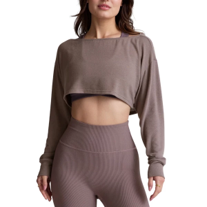 Women's Beyond Yoga Duet 2-Way Convertible Shrug Long Sleeve Shirt Small Woodland