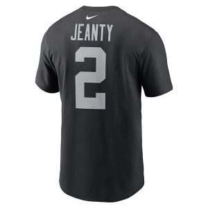 Las Vegas Raiders Nike Ashton Jeanty #2 Name & Number T-Shirt Medium Black