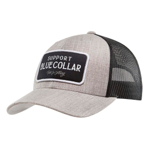 Men's Troll Co. Clothing SBC Barricade Curved Brim Trucker Work Snapback Hat One Size Grey