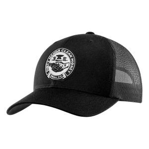 Men's Troll Co. Clothing Haggler Curved Brim Trucker Work Snapback Hat One Size Black
