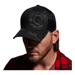 Men's Born Primitive Trucker Work Snapback Hat One Size Black MultiCam