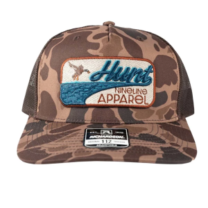 Men's Nine Line Hunt 5-Panel Richardson Trucker Work Snapback Hat One Size Camo Brown
