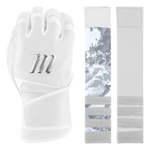 Men's Marucci REMX Baseball Batting Gloves Wihte Camo Small