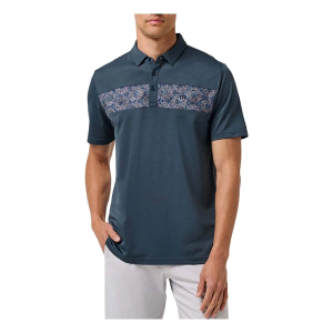 Men's TravisMathew Good Good Acropolis Polo Large Mood Indigo/Vintage Indigo