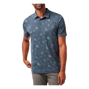 Men's TravisMathew Quick Trip Polo Large Mood Indigo/Vintage Indigo
