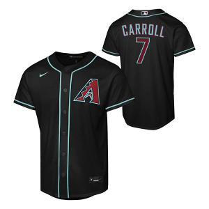 Kids' Arizona Diamondbacks Corbin Carroll #7 Nike Alternate Jersey Large Black