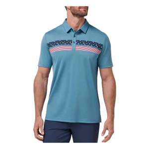 Men's TravisMathew Good Good Patriot Polo Large Captains Blue
