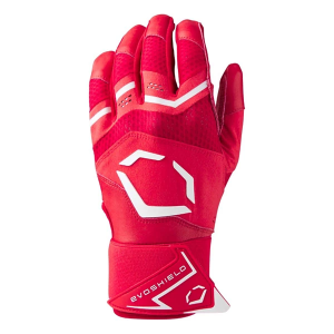 Men's EvoShield Carbyne w/ Strap Baseball Batting Gloves Scarlet Medium