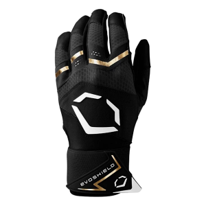 Men's EvoShield Carbyne w/ Strap Baseball Batting Gloves Black Large