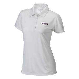 Connecticut Huskies Columbia Women's Birdie Alternate Logo Polo 2XLarge White