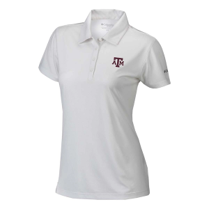 Texas A&M Aggies Columbia Women's Birdie Polo XLarge White
