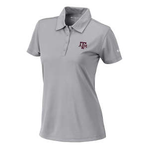 Texas A&M Aggies Columbia Women's Birdie Polo XLarge Cool Grey