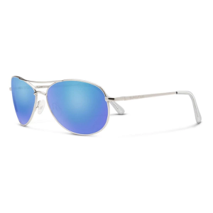 Men's Suncloud Patrol Polarized Sunglasses Silver/Polarized Blue Mirror