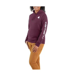 Women's Carhartt Clarksburg Graphic Sleeve Work Hoodie XLarge Blackberry
