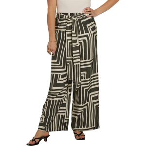 Women's DRESS FORUM Geometric Pants Small Sage Cream