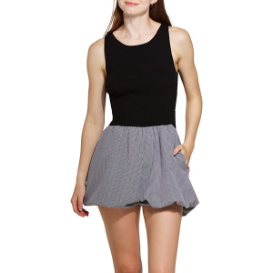 Women's Gilli Gingham Bubble Dress Medium Black