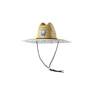 Men's Huk Printed Straw Sun Hat One Size Ocean Blue