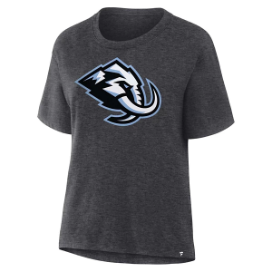 Women's Utah Mammoth Fanatics Primary Logo T-Shirt Large Charcoal