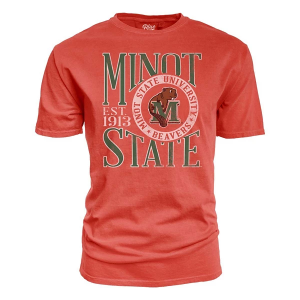 Minot State Beavers Blue 84 First Dibs T-Shirt Medium Red