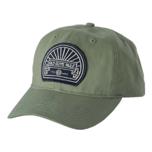 Men's Old Guys Rule Look Good Adjustable Hat One Size Dusty Green
