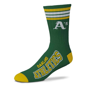 For Bare Feet Oakland Athletics 4 Stripe Deuce Crew Socks