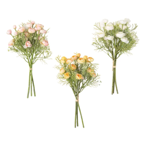 Sullivans Bleached Ranunculus Bush Set (Colors May Vary)