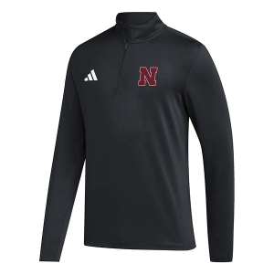 Nebraska Cornhuskers adidas Golf Script 1/4 Zip XLarge Black