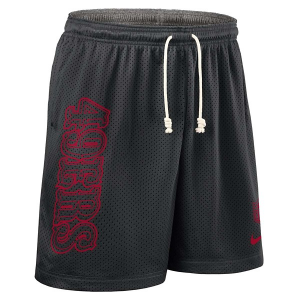 San Francisco 49ers Nike Reverse Knit Shorts Small Black