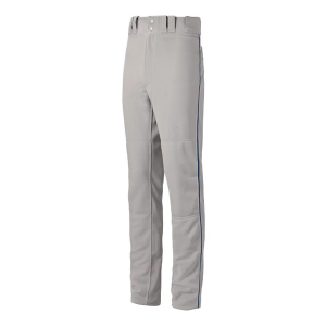 Men's Mizuno Premier Pro Piped G2 Baseball Pants 2XLarge Grey/Navy