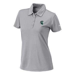 Michigan State Spartans Columbia Women's Birdie Polo Large Cool Grey