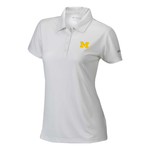 Michigan Wolverines Columbia Women's Birdie Polo Small White
