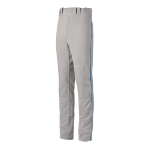Boys' Mizuno Premier Pro Piped G2 Baseball Pants Youth 3XLarge Grey/Royal