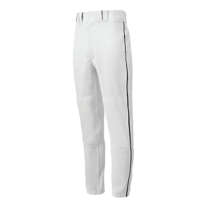 Men's Mizuno Premier Piped Baseball Pants 2XLarge White/Black