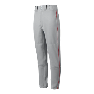 Men's Mizuno Premier Piped Baseball Pants 2XLarge Grey/Red