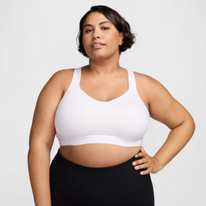 Women's Nike Indy High Support Sports Bra 2X White/Stone Mauve/White