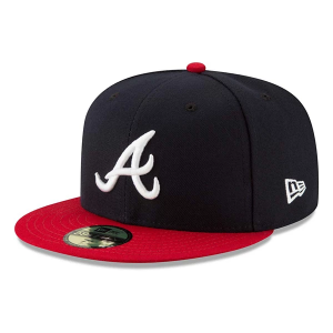 Atlanta Braves New Era On Field 59Fifty Fitted Hat 7 1/8 Navy