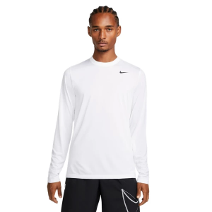 Men's Nike Dri-FIT Legend Long Sleeve T-Shirt XLarge White/Black
