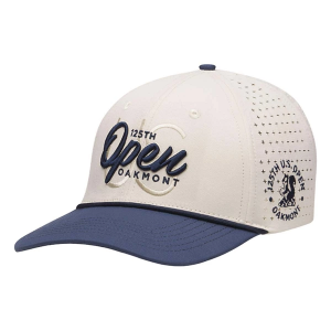 Men's UNRL x 125th U.S. Open Script Mid-Pro Vented Golf Snapback Hat One Size Coconut/Navy