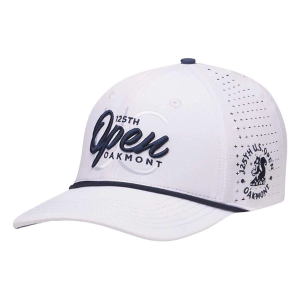 Men's UNRL x 125th U.S. Open Script Mid-Pro Vented Golf Snapback Hat One Size White/Navy