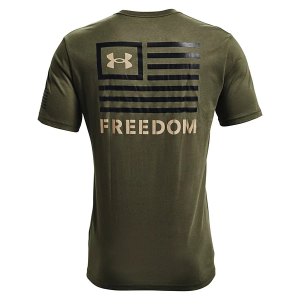 Men's Under Armour Freedom Banner T-Shirt Medium Marine OD Green / Black