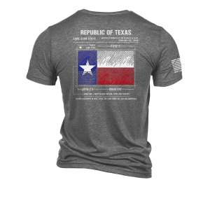 Men's Nine Line Texas Flag Schematic T-Shirt Large Grey