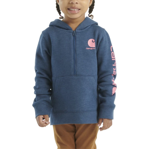 Girls' Carhartt Small Logo 1/2 Zip Pullover Baby 9 mo. Dark Denim