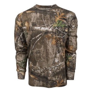 Men's King's Camo Classic Long Sleeve T-Shirt Large Realtree Edge